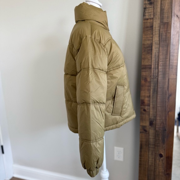 American Eagle Olive Puffer Jacket Women's Size Small - Picture 4 of 14
